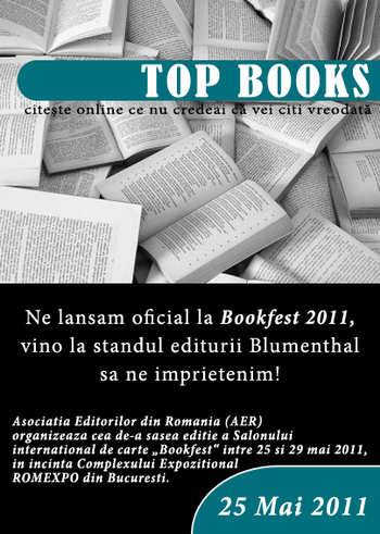 Blumenthal la BookFest 2011 cu multe noutati